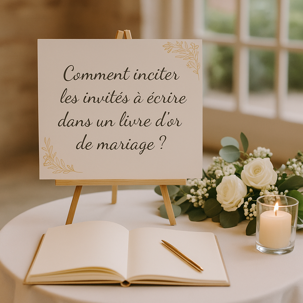 comment inciter les invités à écrire dans un livre d'or de mariage ?