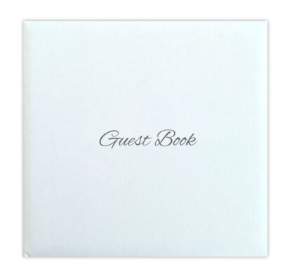 Livre d'or Guest book blanc 120 pages couverture épaisse effet tissé