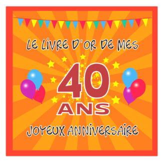 livre d'or 40 ans orange