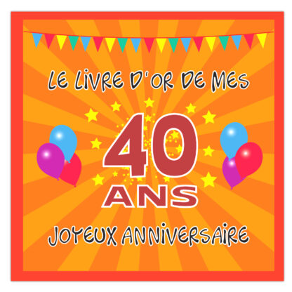 livre d'or 40 ans orange